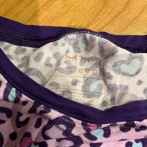 Little sleepies 4T purple leopard print.